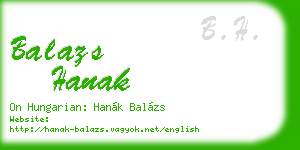 balazs hanak business card